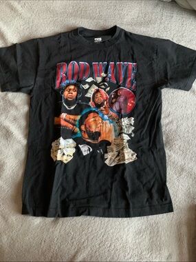 Black Graphic Short Sleeve Tee - Rod Wave Design